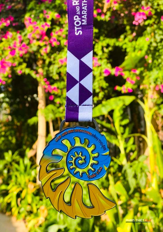 Thông tin Stop And Run Marathon BTV 2022 Bàu Trắng - Bình Thuận 35 Huy chương Stop and Go marathon Bình Thuận - medal marathon binh thuan