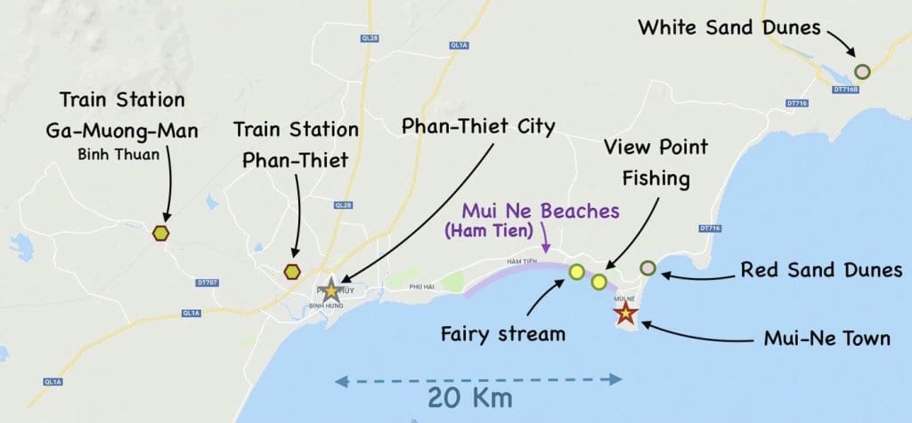 Mui Ne Tourist Map