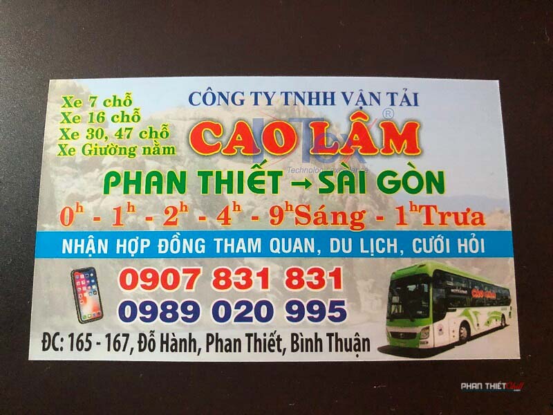 Nhà xe Cao Lâm - Phan Thiết - Sài Gòn