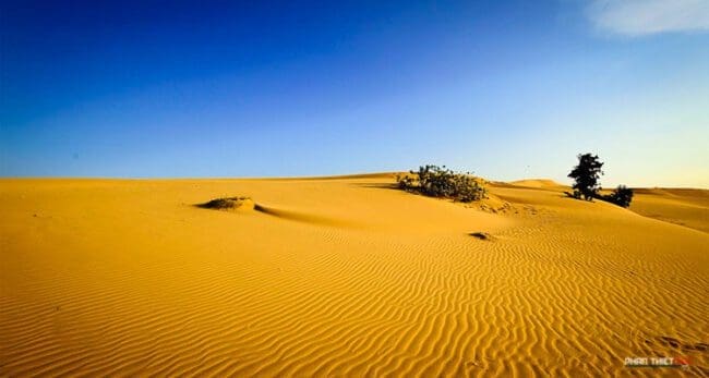 The red sand dunes of Mui Ne stretch to the horizon.