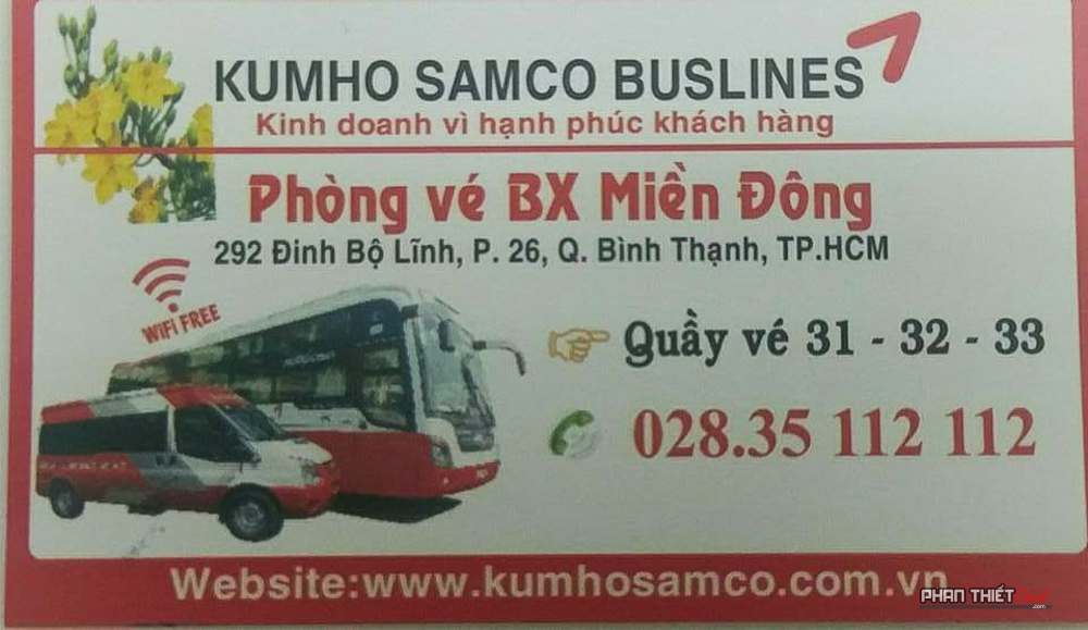 Nhà xe Kumho Samco Buslines tuyến Phan Thiết - Buôn Ma Thuộc
